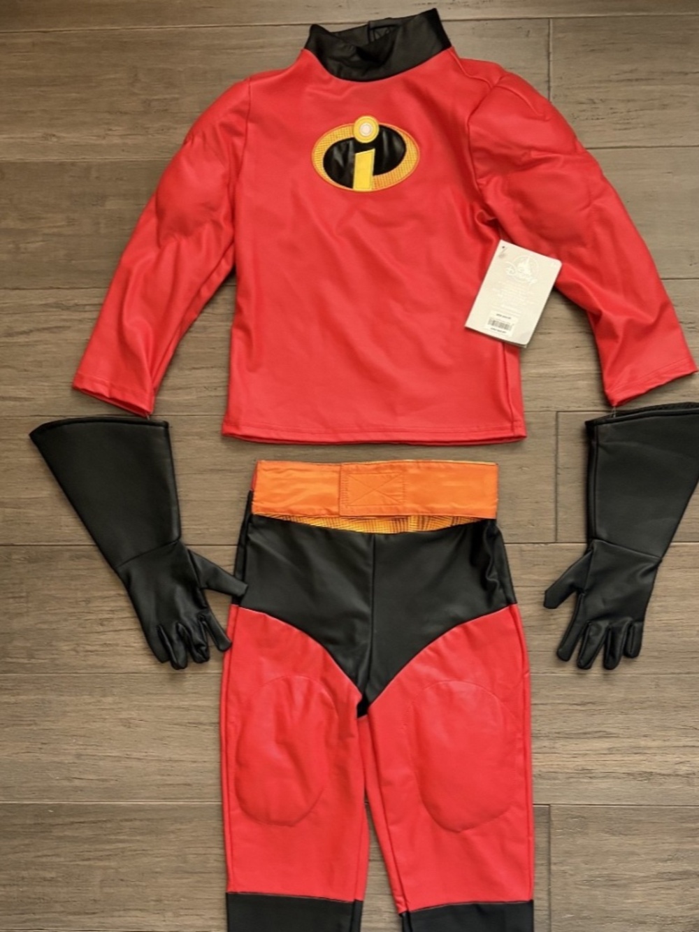 NWT Disney The Incredibles Deluxe Halloween Costume 3 Pieces SZ 4 Kids Unisex